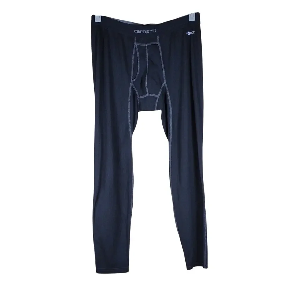 Carhartt Force Pants Men’s XL Black Base Layer Thermal Stretch Lightweight